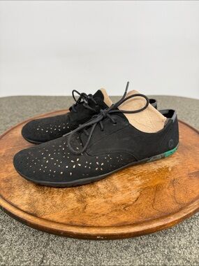 Merrell Shoes Wm 8 Mimix Maze Black Perforated Lace-Up Athletic Barefoot Walking